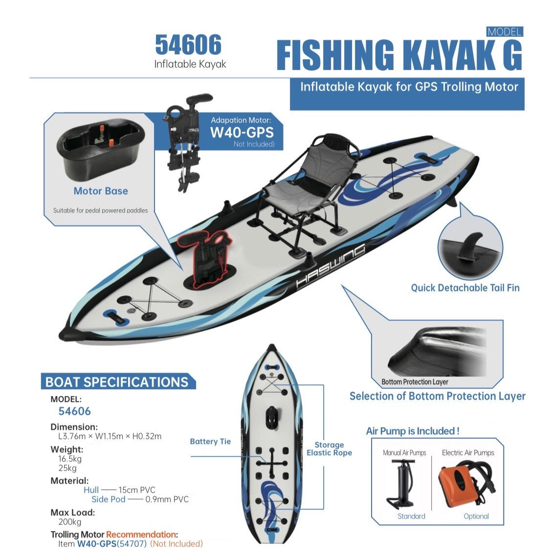 Inflatable Fishing Kayak G